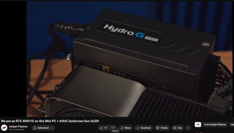 FSP Hydro G PRO 850W RTX 4090 eGPU dock