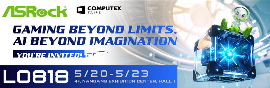 ASRock Presents Gaming Beyond Limits, AI Beyond Imagination at Computex 2025